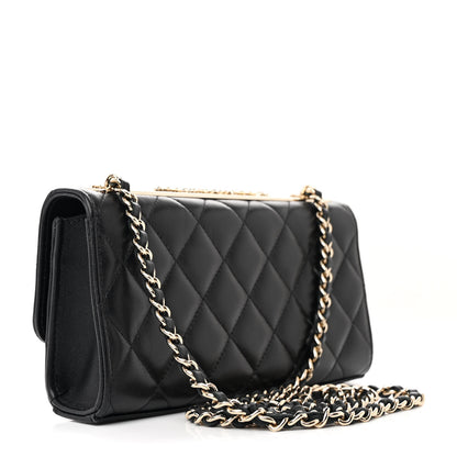 Chanel Lambskin Quilted Trendy CC Flap Phone Holder With Chain Black 3 of 11