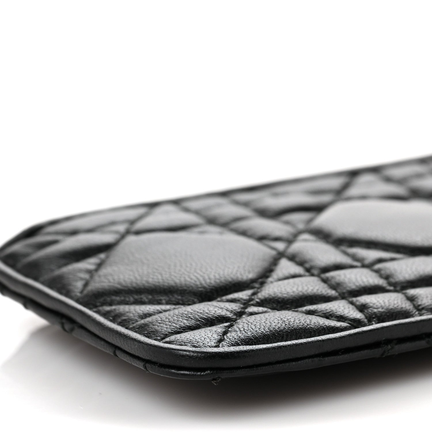 Christian Dior Lambskin Cannage Lady Dior Key Pouch Black 7 of 8