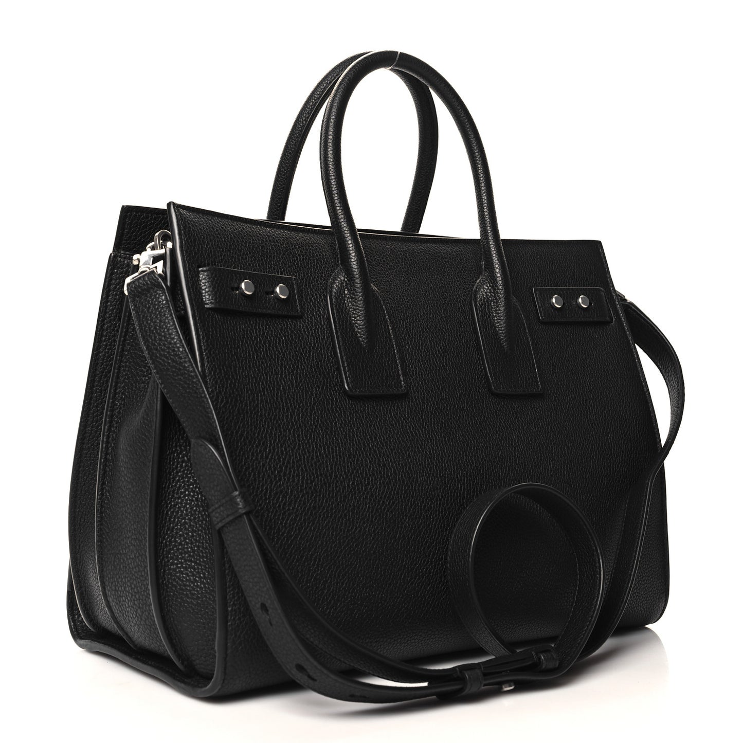 Grained Calfskin Small Supple Sac De Jour Black