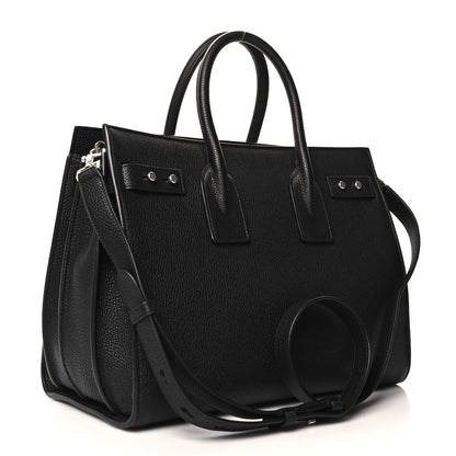 Saint Laurent Grained Calfskin Small Supple Sac De Jour Black 4 of 10