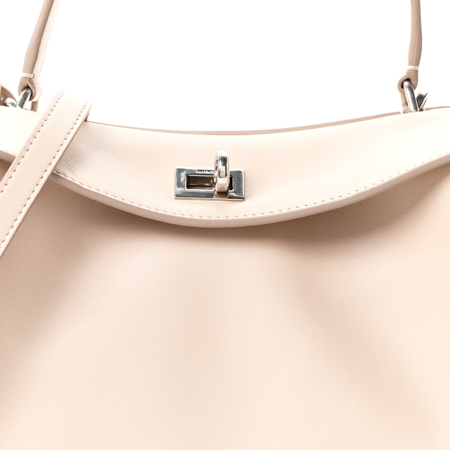 Balenciaga Natural Smooth Calfskin Small Rodeo Top Handle Handbag Almond 8 of 10