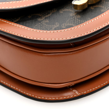 Celine Canvas Calfskin Triomphe Mini Besace Clea Tan 8 of 9