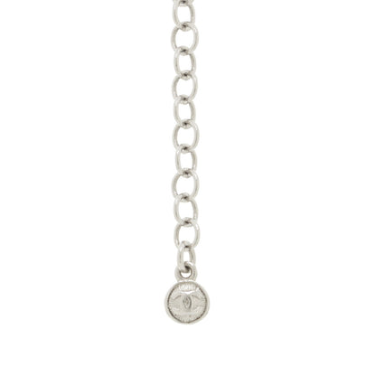 Chanel Pearl Cluster CC Long Necklace Silver 6 of 7