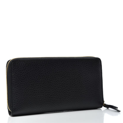 Gucci Dollar Calfskin GG Marmont Zip Around Wallet Black 3 of 6