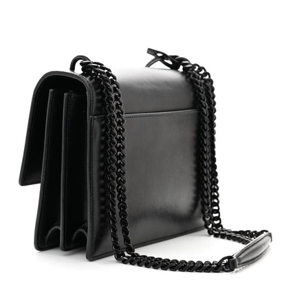Saint Laurent Calfskin Medium Monogram Monochrome Sunset Black 3 of 9