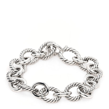David Yurman Sterling Silver 10mm Medium Oval Link Bracelet 1 of 5