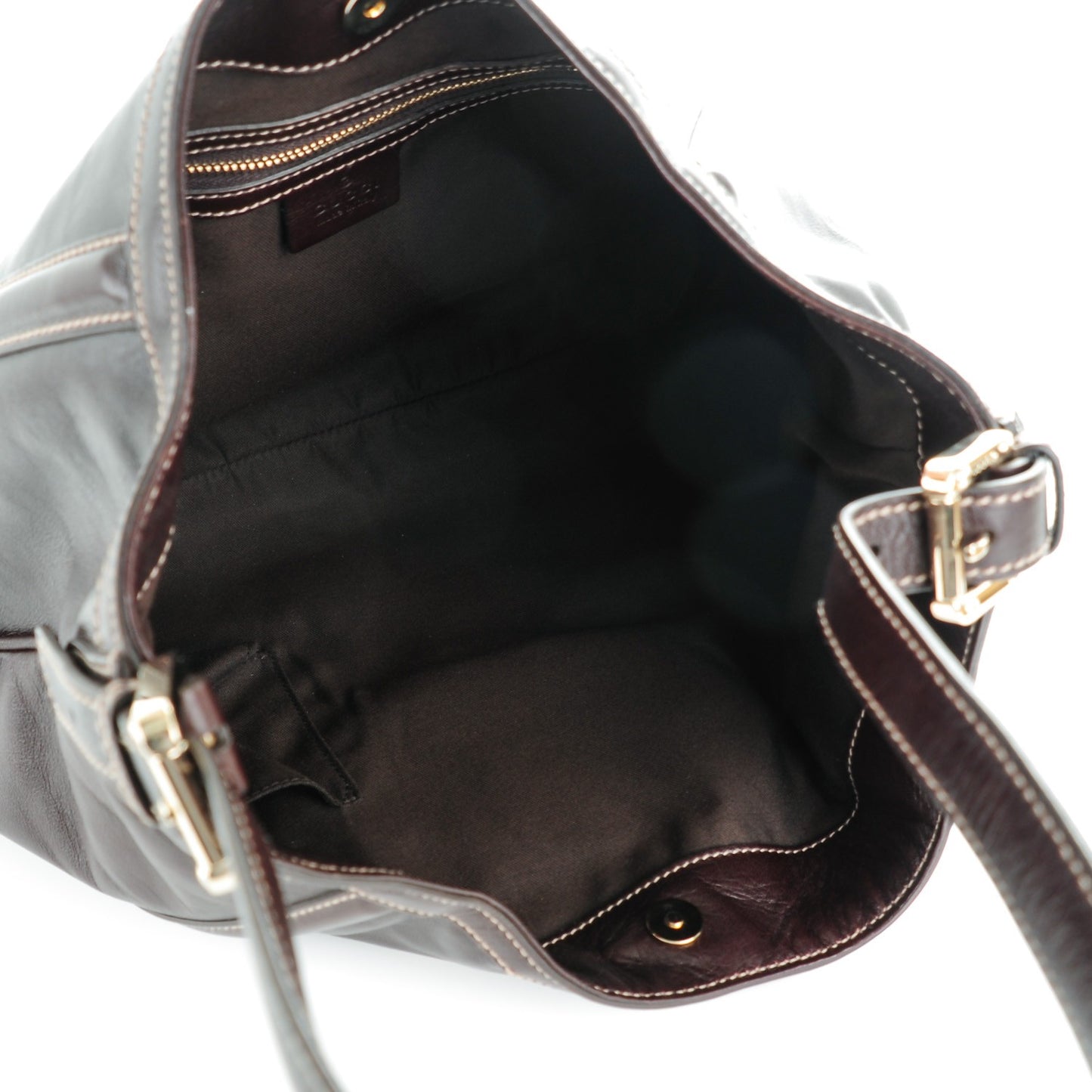Calfskin Medium Britt Hobo Dark Brown