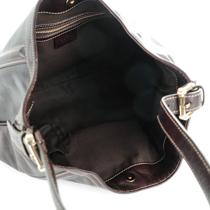 Gucci Calfskin Medium Britt Hobo Dark Brown 5 of 9