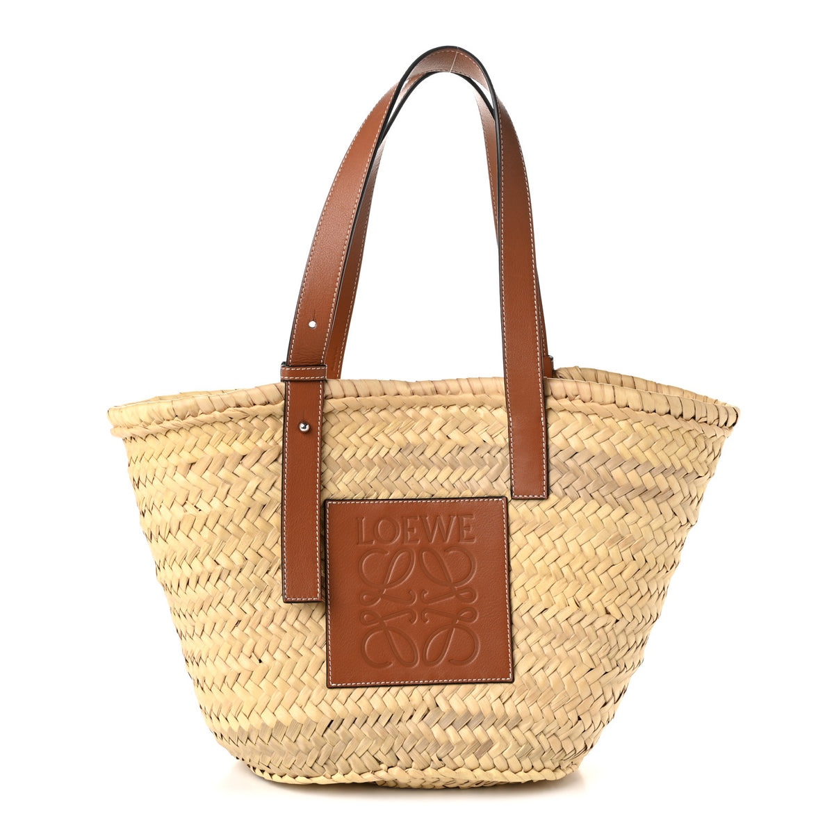 Raffia Basket Tote Bag Natural Tan