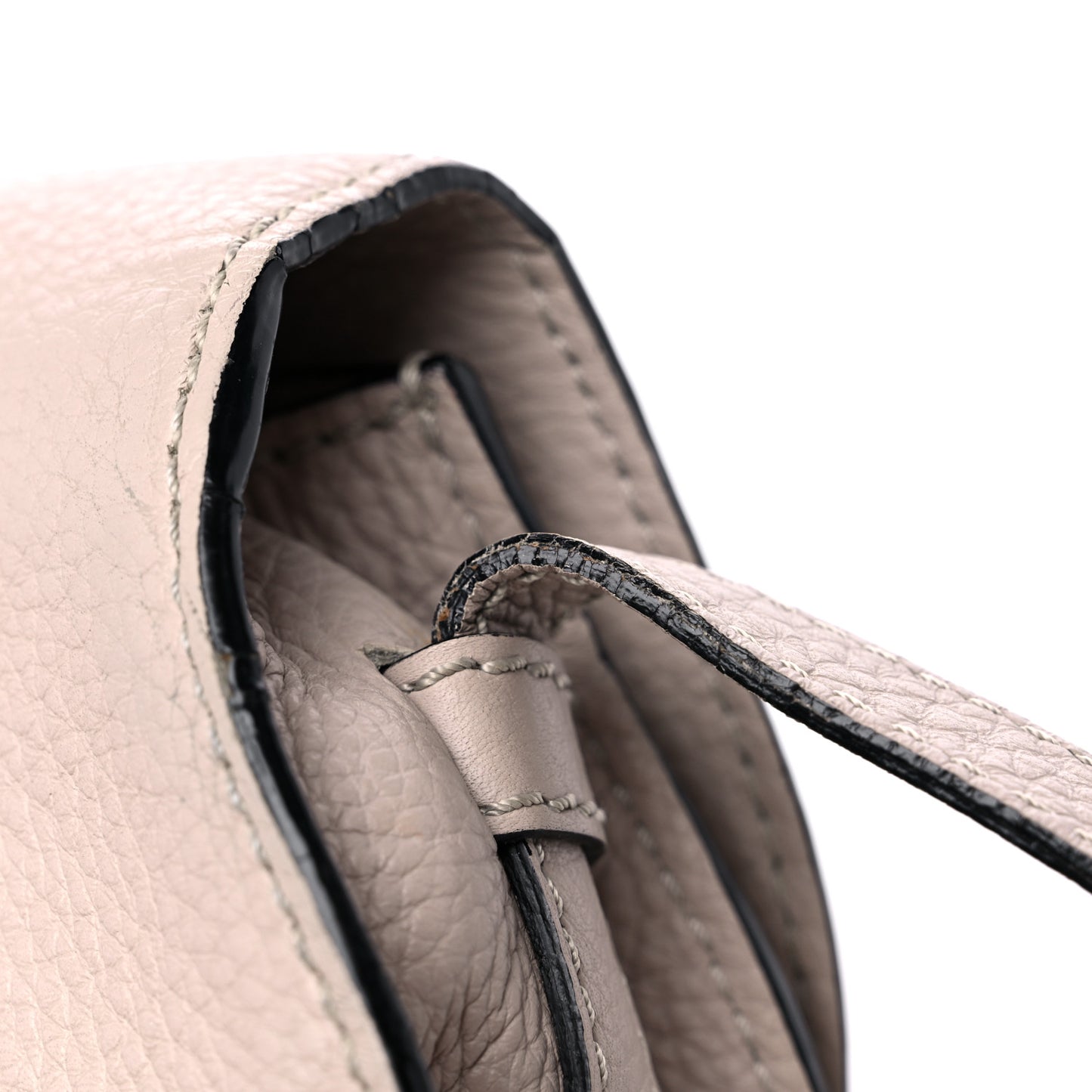 Calfskin Mini Marcie Round Crossbody Bag Pastel Grey