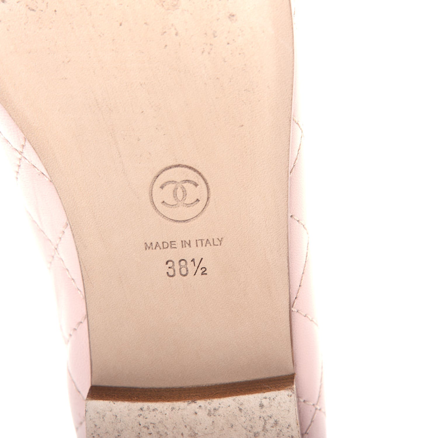 Chanel Lambskin Quilted Cap Toe Ballerina Flats 38.5 Light Pink 9 of 10
