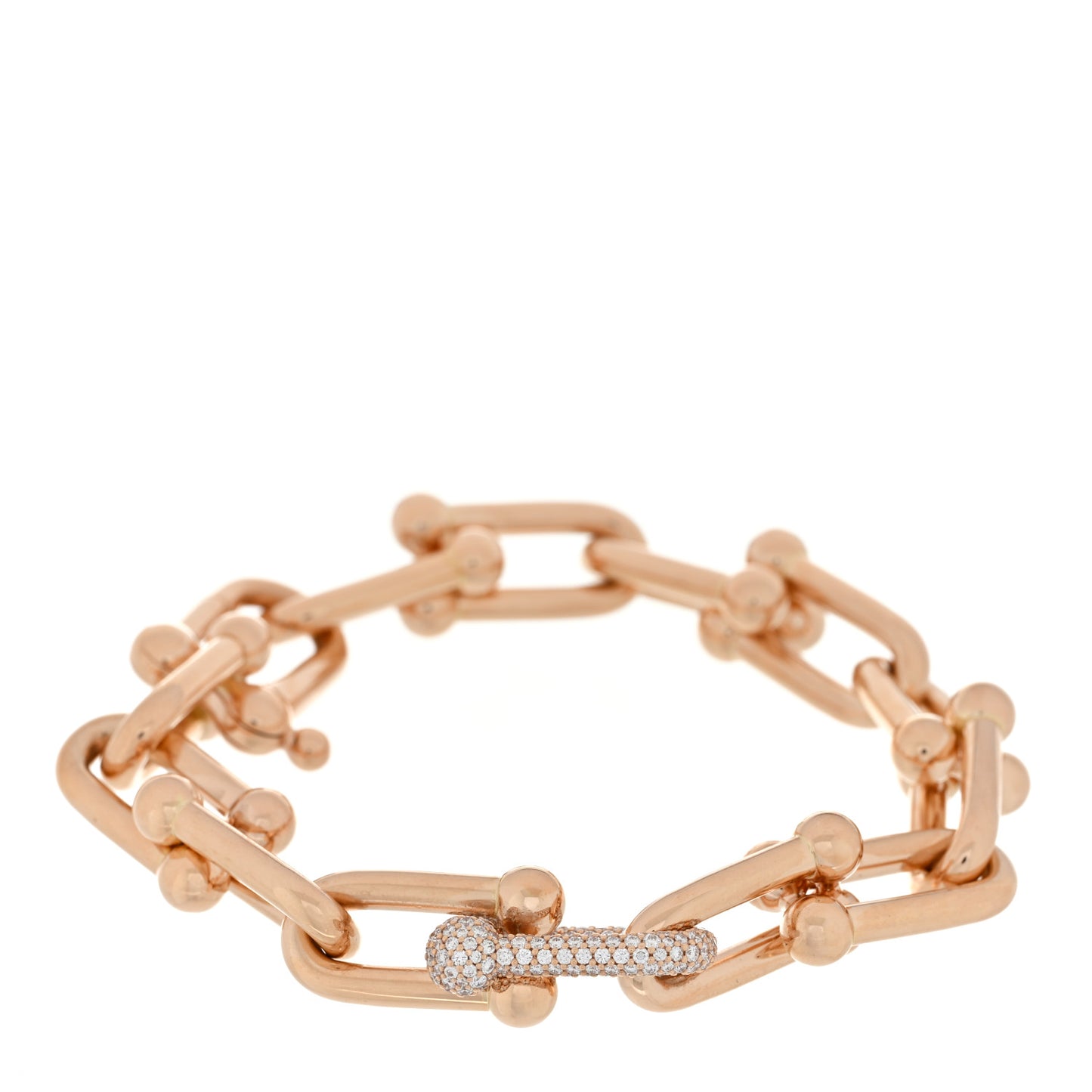 18K Rose Gold Diamond Large HardWear Link Bracelet