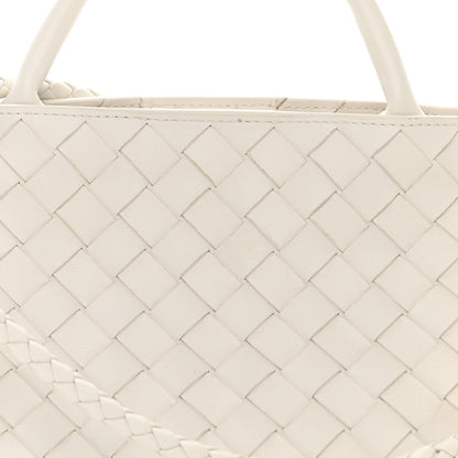 Bottega Veneta Nappa Intrecciato Small East West Andiamo Shoulder Bag White 7 of 9