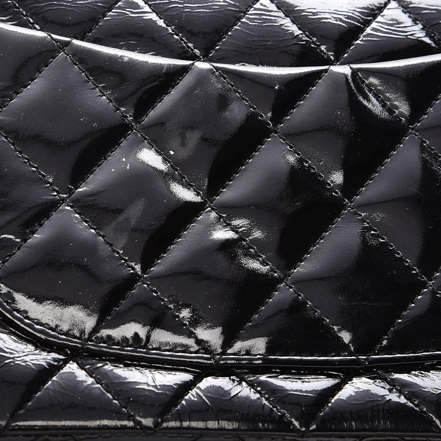 Chanel Patent Calfskin Quilted Mini Square Flap Black 9 of 11