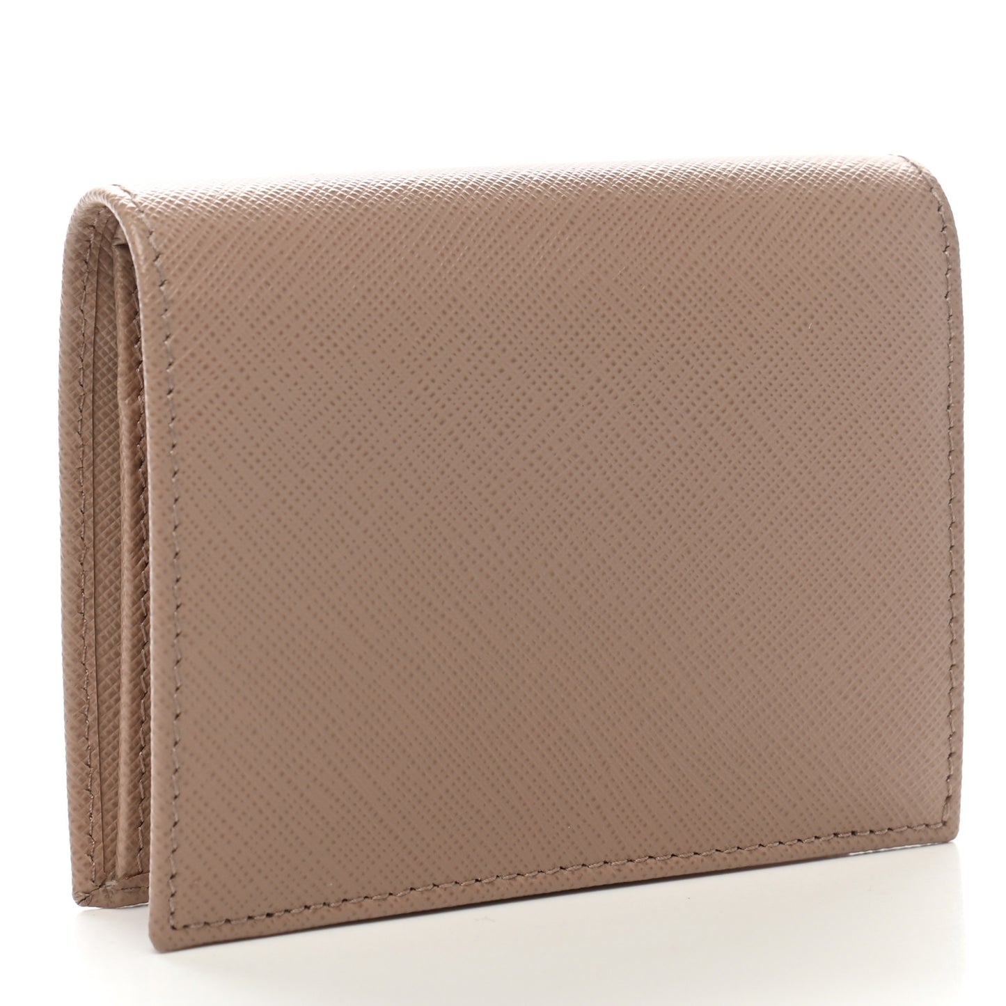 Saffiano Colour Metal Bi-Fold Wallet Cammeo