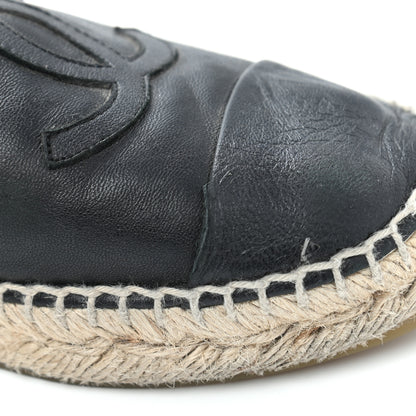 Chanel Lambskin CC Espadrilles 38 Black 8 of 15