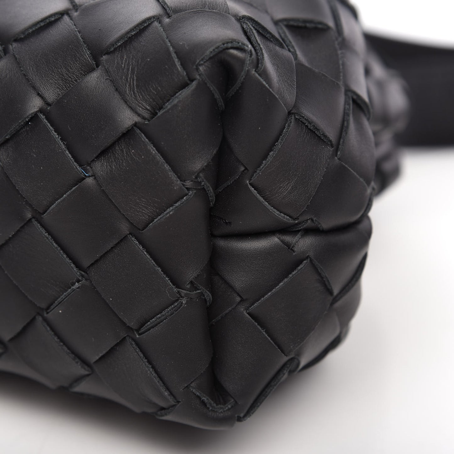 Calfskin Intrecciato Crossbody Black