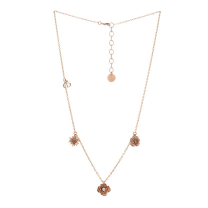 Christian Dior Metal Pearl Flower Daisy Necklace Gold 2 of 5
