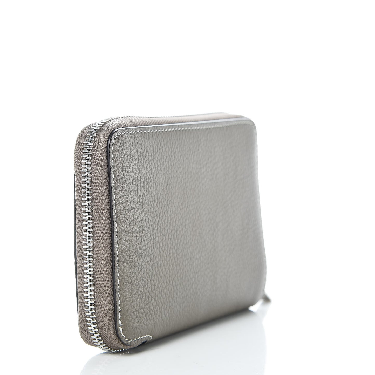 Drummed Calfskin Zip Around Multifunction Wallet Souris