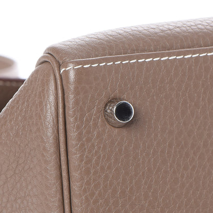 Hermes Taurillon Clemence Retourne Kelly 40 Etoupe 36 of 36