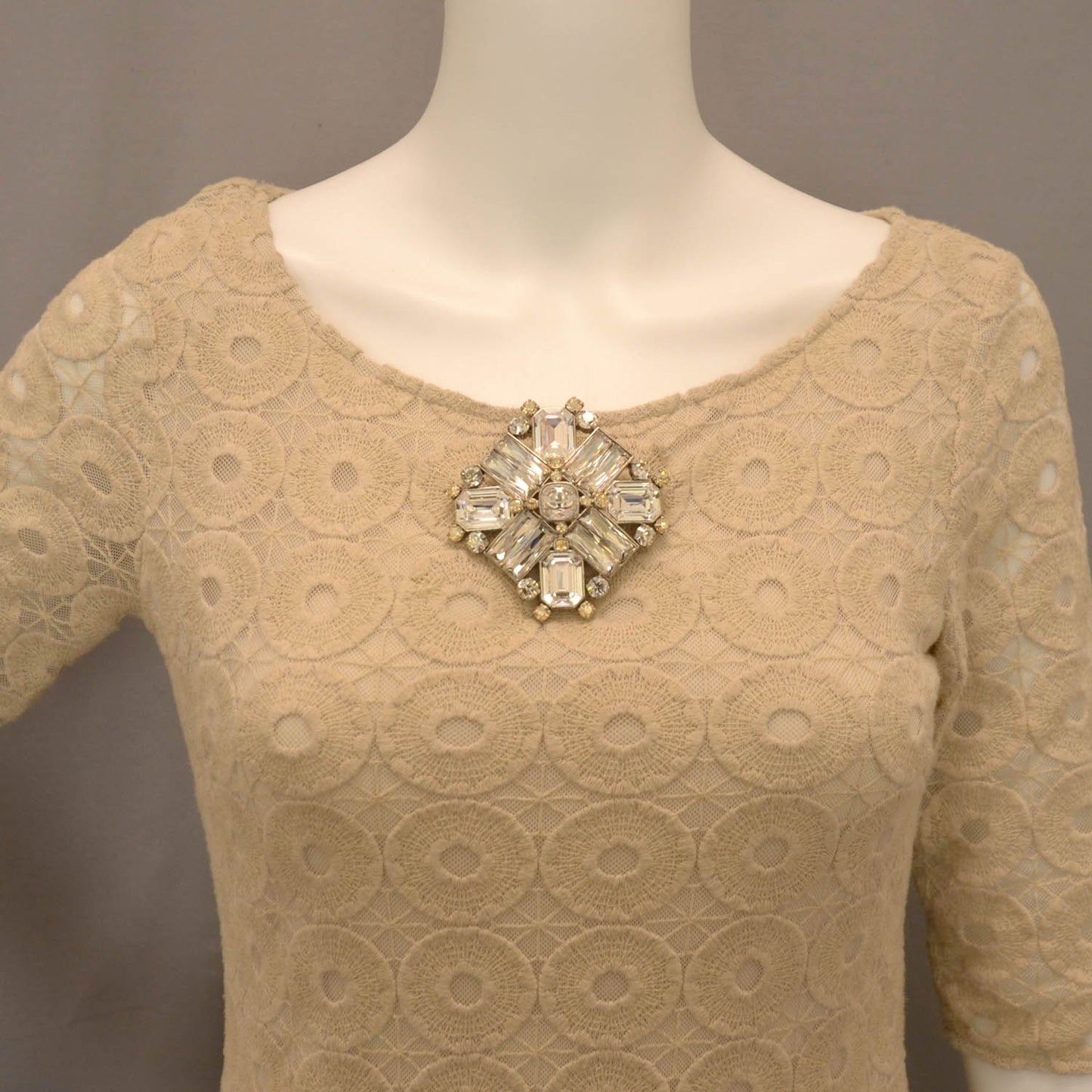 Swarovski Crystal Baguette Large CC Brooch