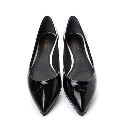 Louis Vuitton Patent Calfskin Eyeline Ballerina Flats 38 Black 5 of 10