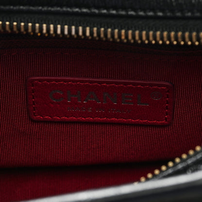 Chanel Tweed Calfskin Quilted Small Gabrielle Hobo Ivory Black 6 of 9