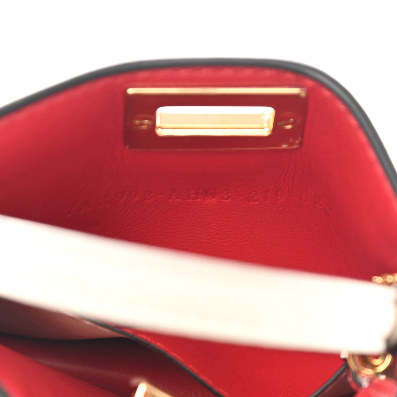 Fendi Nappa Chinese Valentines Day Karligraphy Embroidered Pico Peekaboo Charm Panna Rosso Cardinale 7 of 7