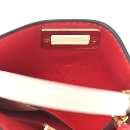 Fendi Nappa Chinese Valentines Day Karligraphy Embroidered Pico Peekaboo Charm Panna Rosso Cardinale 7 of 7