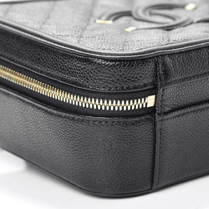Chanel Caviar Quilted Medium CC Filigree Vanity Case Black 6 of 10
