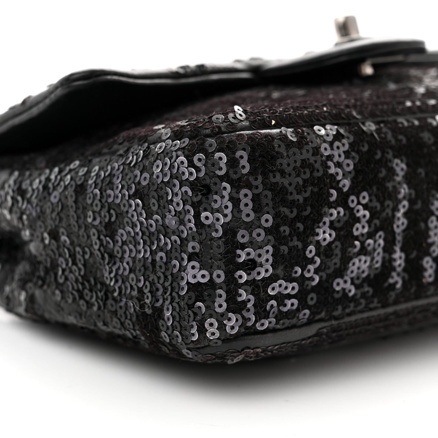 Sequin Lambskin Mini Moonlight on Water Flap Black