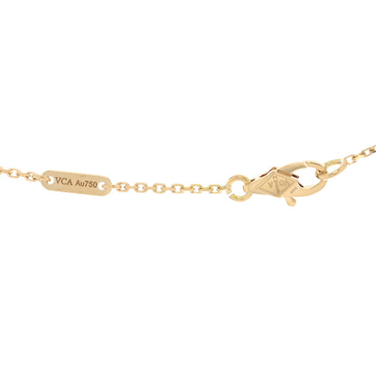 Van Cleef & Arpels 18K Yellow Gold Mother of Pearl Sweet Alhambra Pendant Necklace 4 of 4