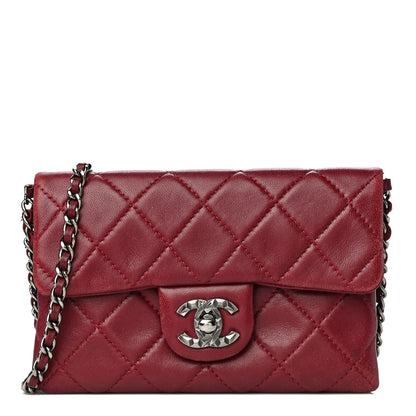 Chanel Lambskin Quilted Mini Mineral Nights Flap Crossbody Bag Dark Red 1 of 25