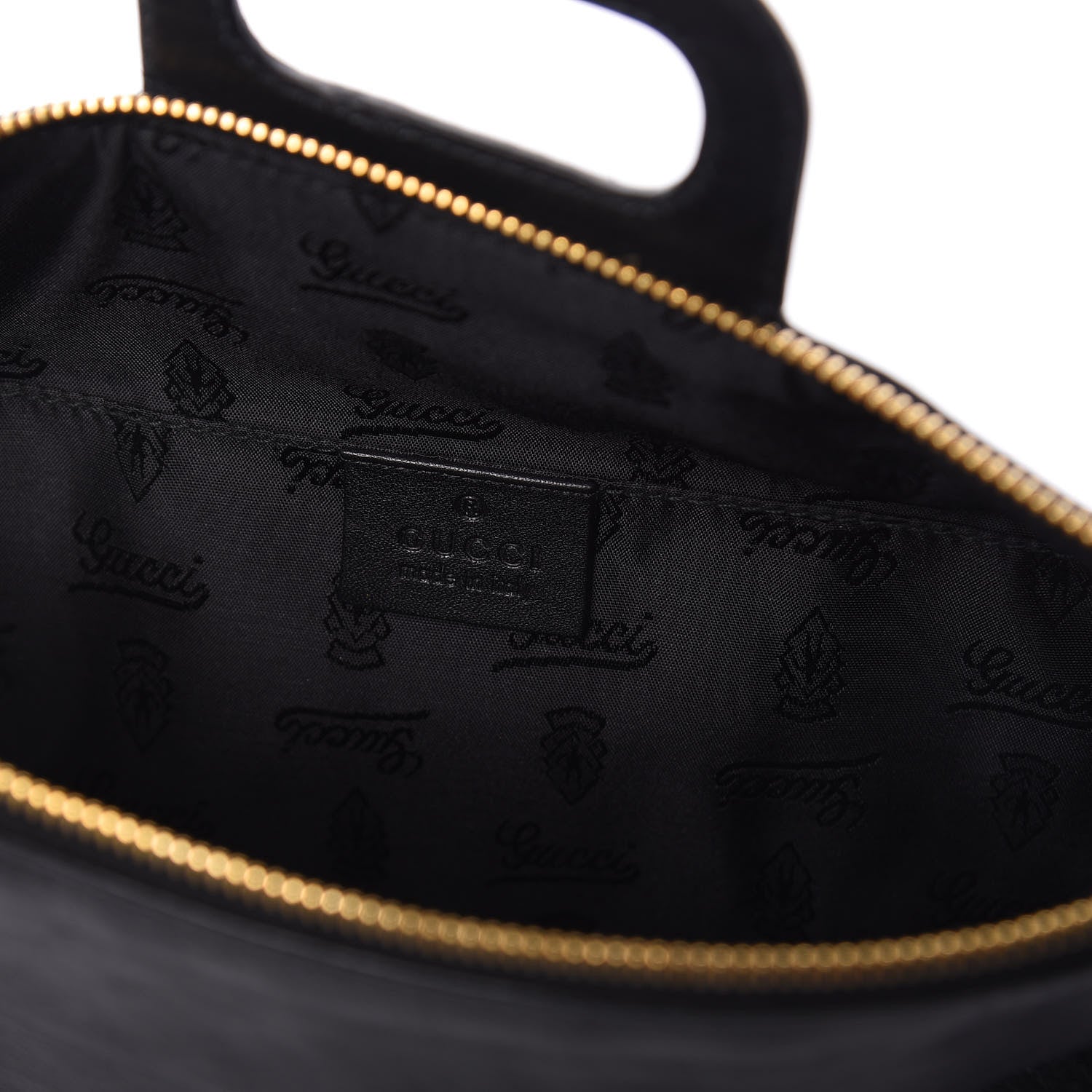 Gucci Calfskin Lucy Folded Clutch Black 8 of 10