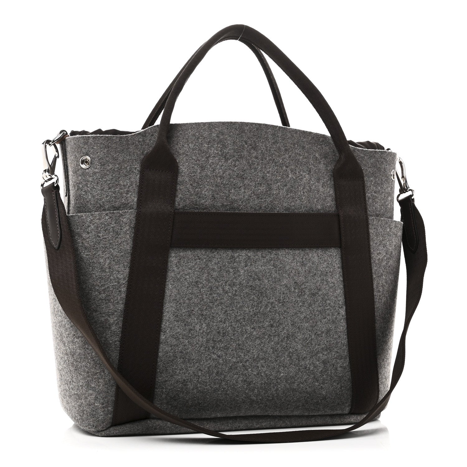 Hermes Felt Sac De Pansage Groom Bag Acier 3 of 10