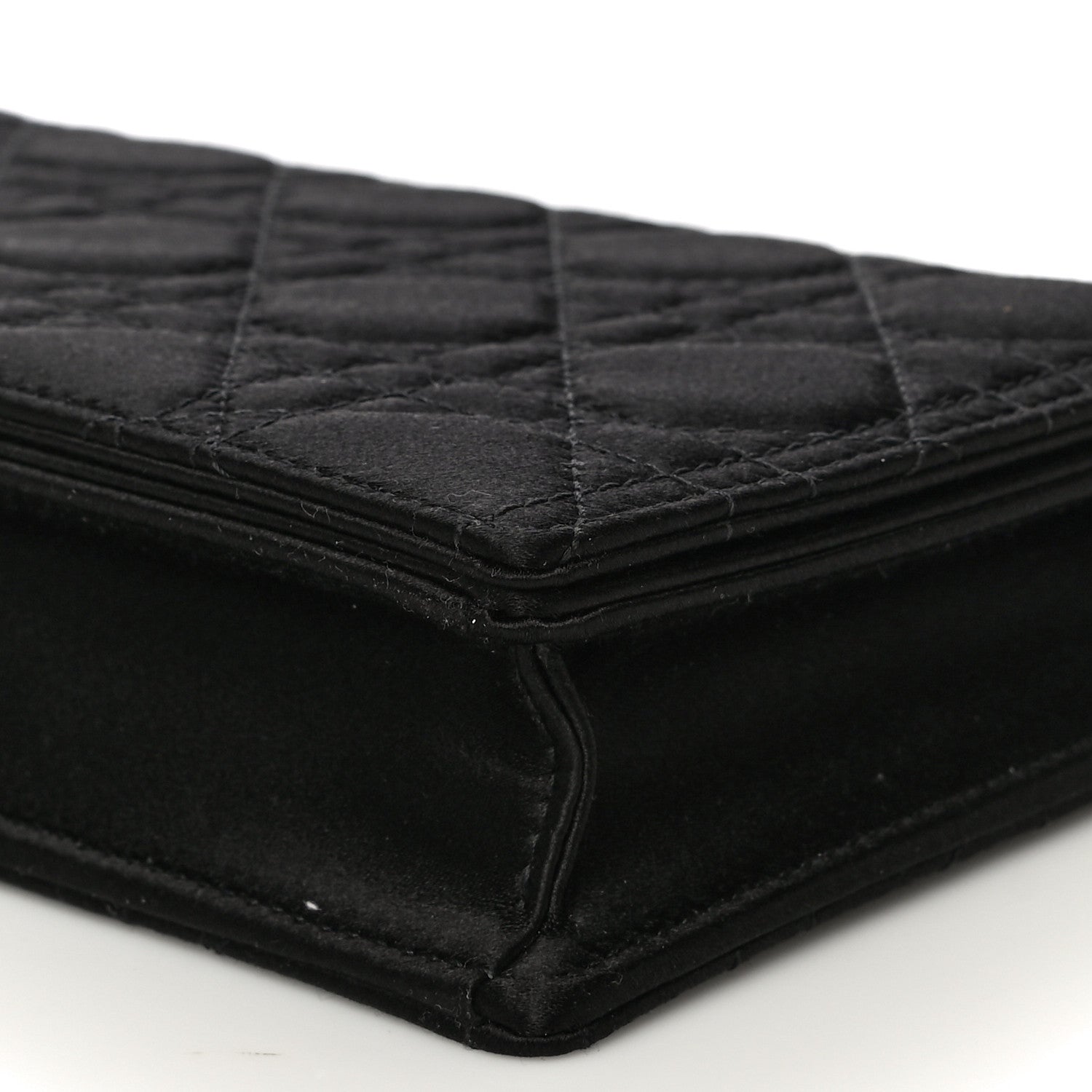 Christian Dior Satin Cannage Lady Dior Clutch Black 10 of 13