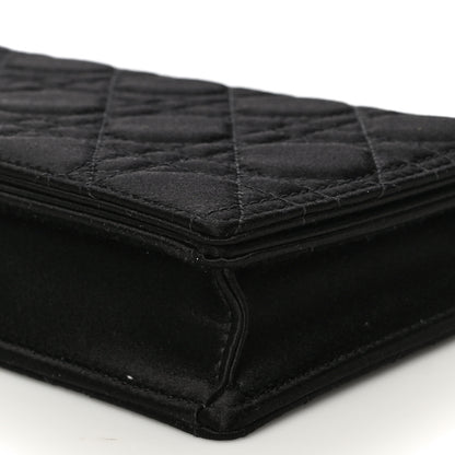 Christian Dior Satin Cannage Lady Dior Clutch Black 10 of 13