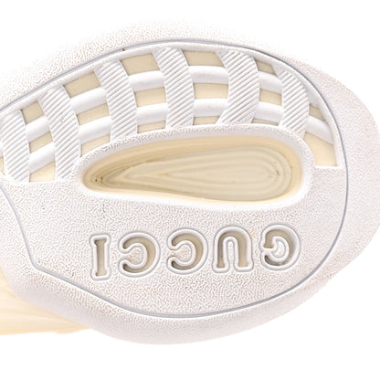 Gucci Tela Retino Mesh Crystal Suede GG Monogram Womens Gucci Run Sneakers 37.5 Off White Silver 7 of 10