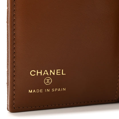 Chanel Caviar Quilted Passport Holder Camel 6 of 8
