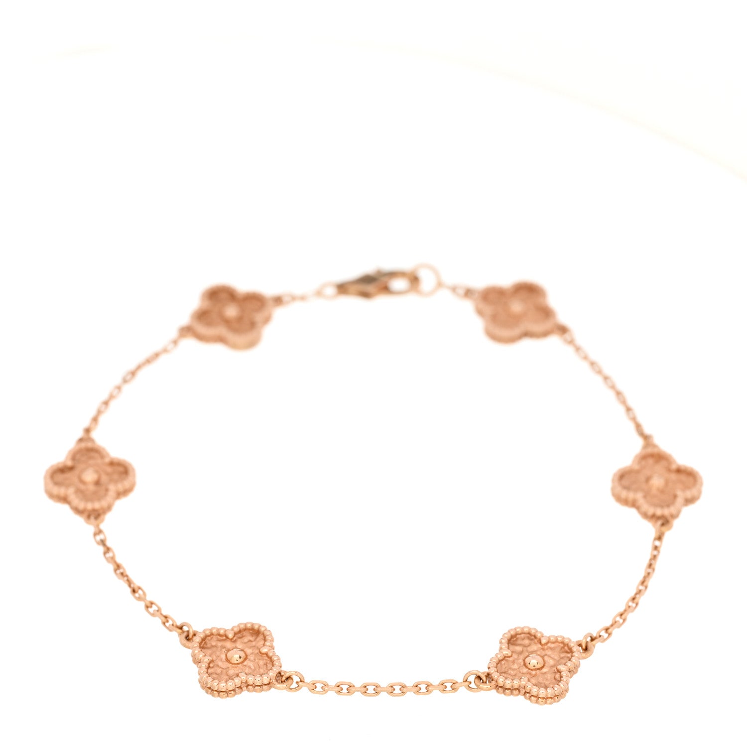 Van Cleef & Arpels 18K Rose Gold 6 Motifs Sweet Alhambra Bracelet 1 of 4