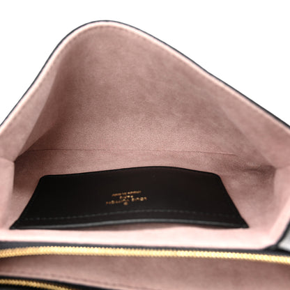 Louis Vuitton Lambskin Embossed Monogram Pochette Coussin Black 5 of 10
