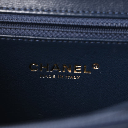 Chanel Caviar Quilted Medium CC Filigree Vanity Case Navy 6 of 10