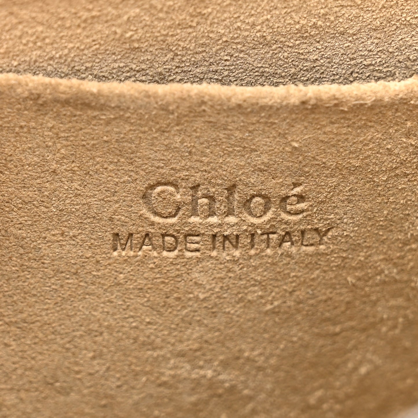 Calfskin Suede Small Nile Bracelet Bag Biscotti Beige