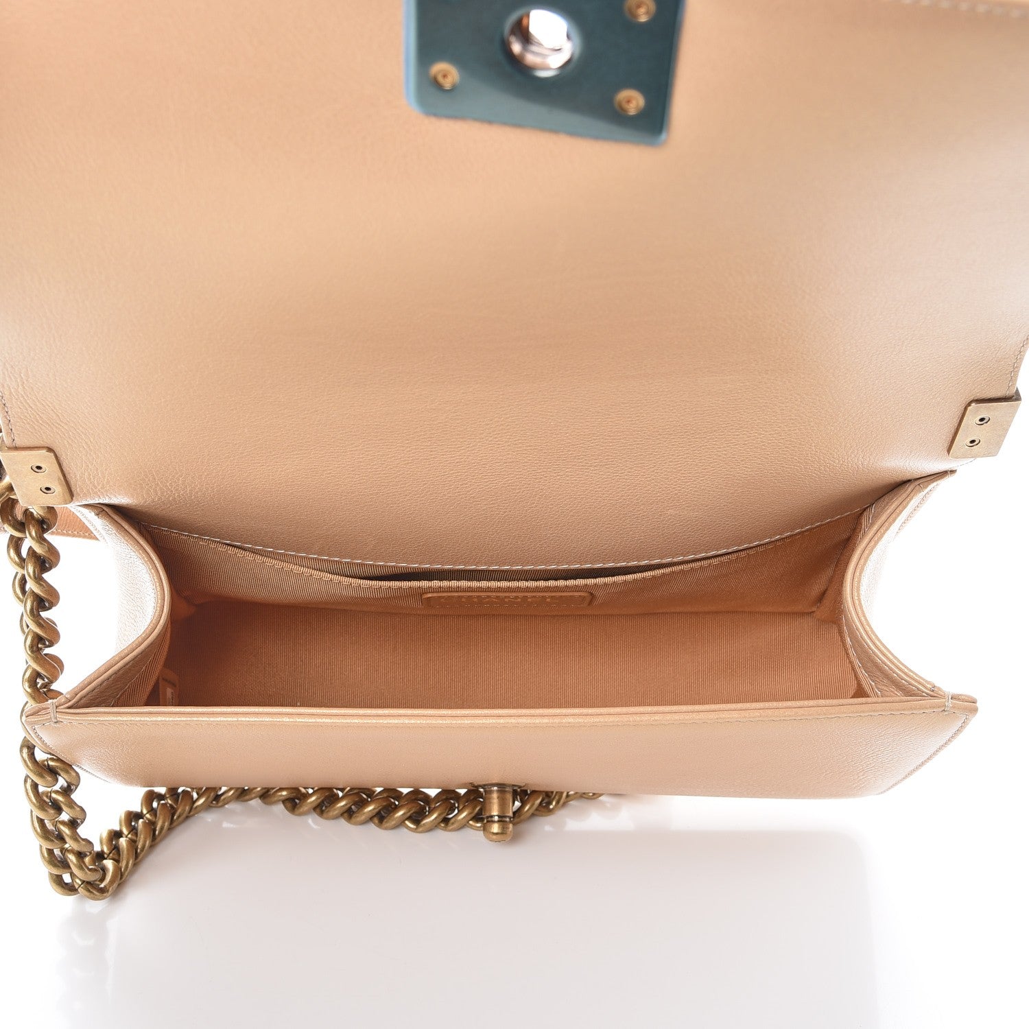 Chanel Pearl Calfskin Medium Boy Flap Gold 5 of 7