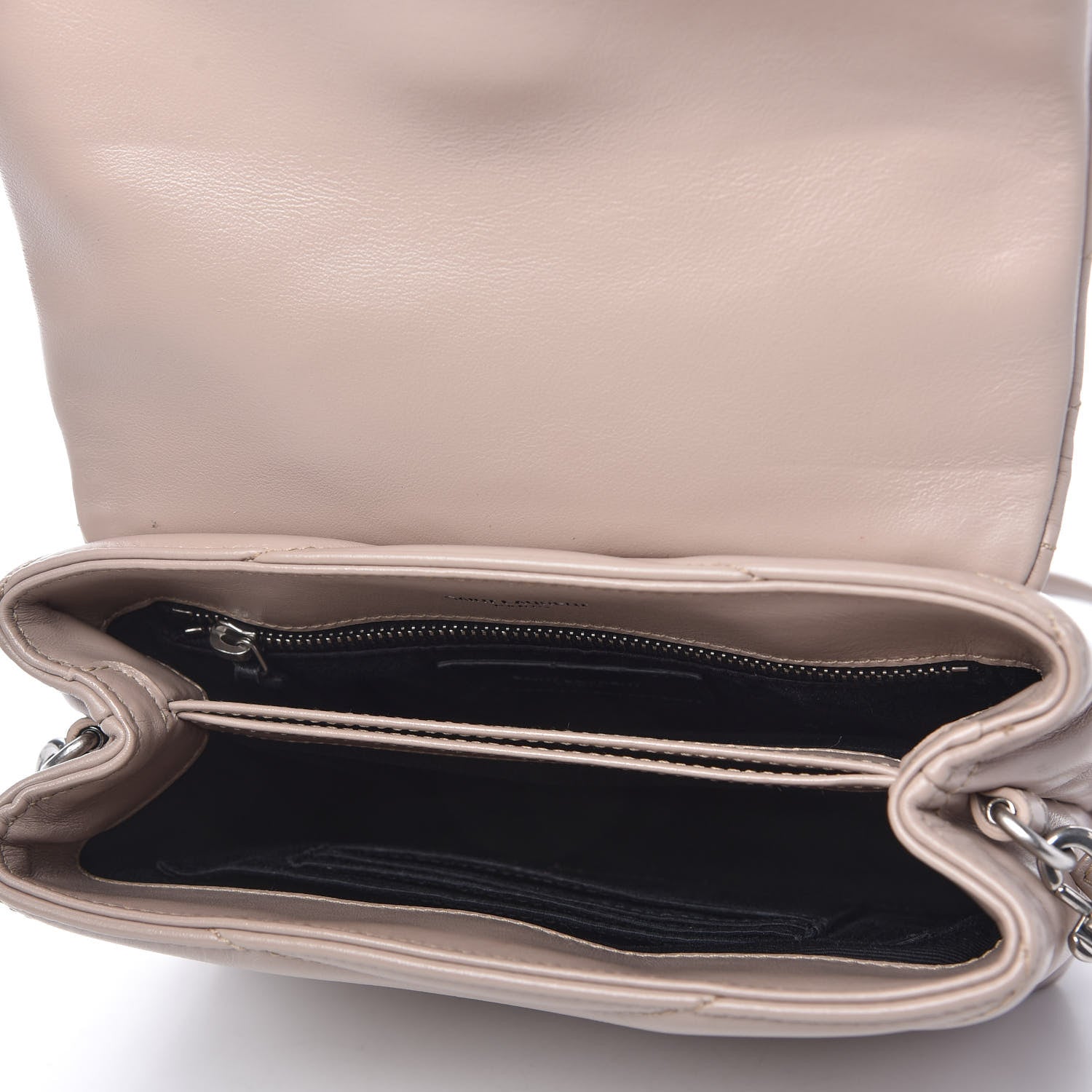 Saint Laurent Calfskin Y Quilted Monogram Toy Loulou Satchel Light Natural 5 of 11