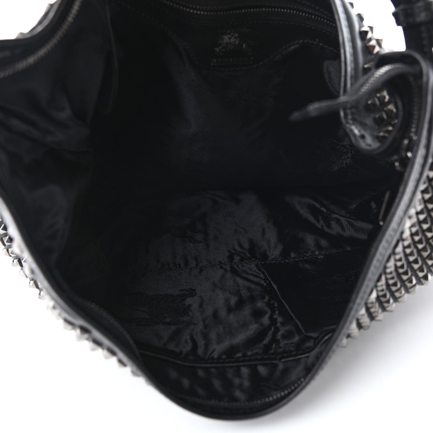 Burberry Calfskin Studded Hoxton Hobo Black 4 of 4
