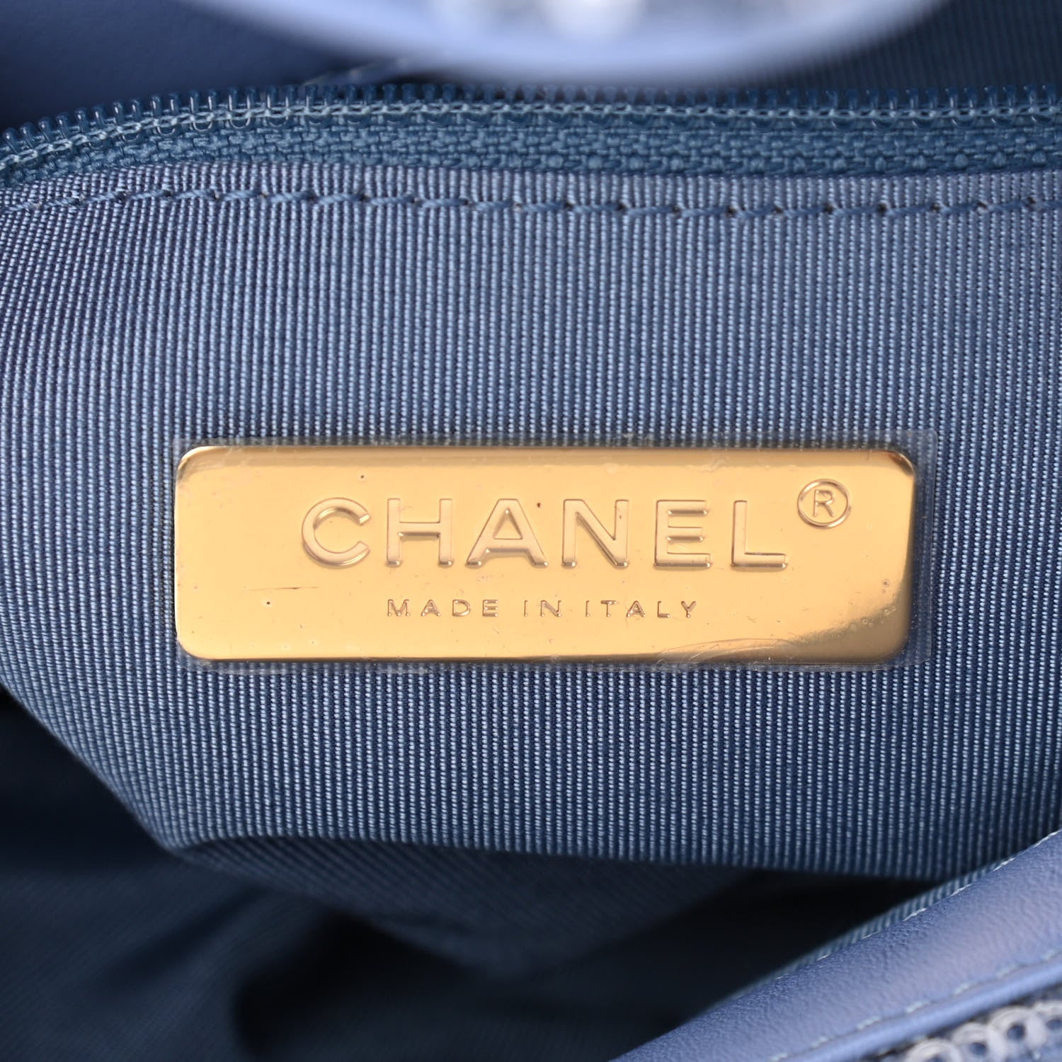 Chanel Sequin Quilted Medium Chanel 19 Flap Light Blue 6 of 14