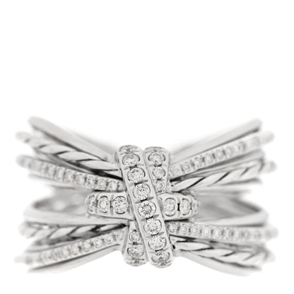 David Yurman Sterling Silver Diamond Angelika Maltese Ring 57 8 1 of 4