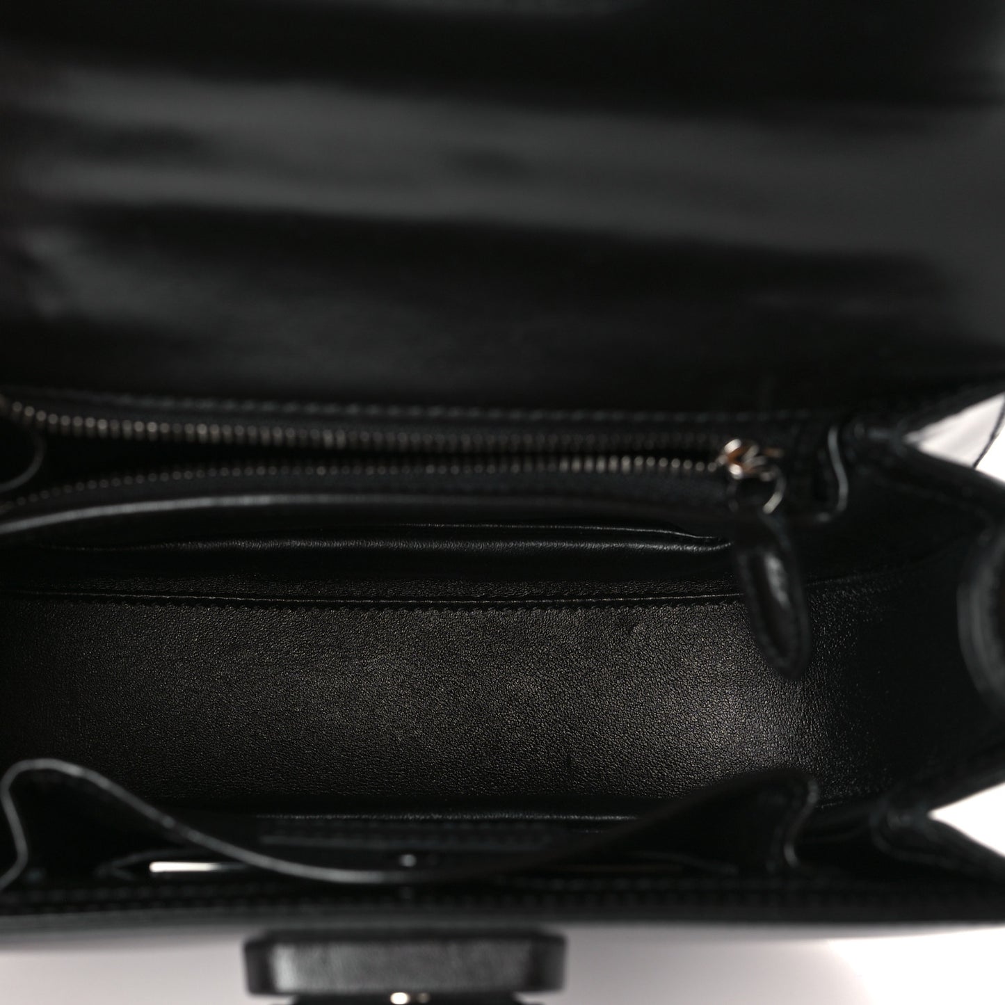 Boarded Dyana Lux Calfskin Web Monochrome Small Bamboo 1947 Top Handle Bag Black