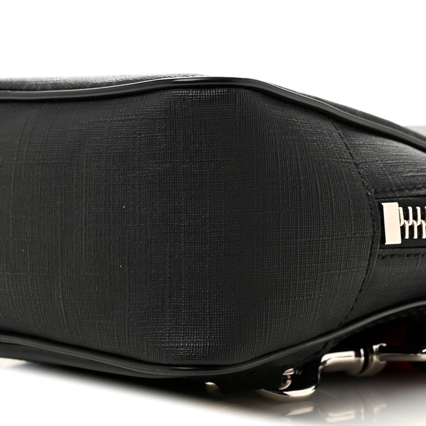 GG Supreme Monogram Web Belt Bag Black Grey